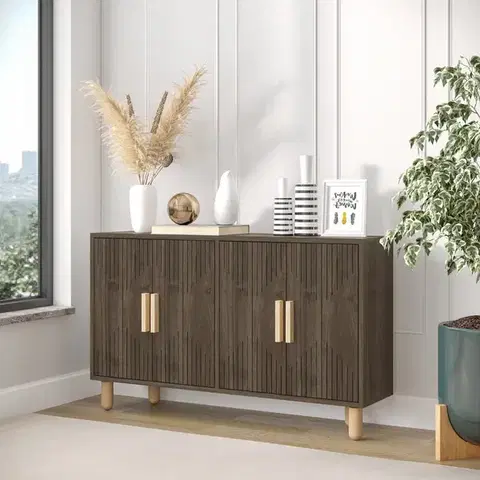 Komody Konzolový stolík Roger - Walnut