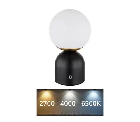 Lampy Globo 21006S - LED Stmievateľná dotyková stolná lampa JULSY LED/2,5W/3,7V čierna 21006S