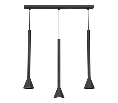 Svietidlá  Závesné svietidlo na lanku MAZZO 3xGU10/8W/230V čierne 4435