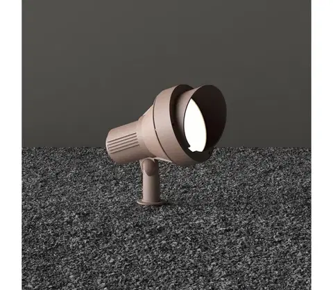 Záhradné lampy Ideal Lux - Vonkajšia lampa TERRA 1xGU10/28W/230V IP65 hnedá 163727