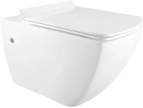 Záchody MEXEN - Vega Závesná WC misa vrátane sedátka s slow-slim, duroplast, biela 30654000