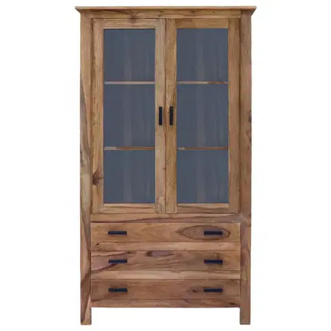 Knižnice Vitrína Rami 100x180x45 indický masív palisander