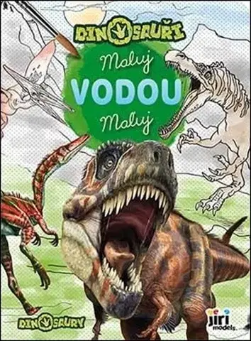 Nalepovačky, vystrihovačky, skladačky Maluj vodou: Dinosauři