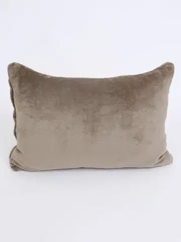 Dekoračné obliečky MKLozkoviny.sk Obliečka na vankúš mikroplyš 40 × 60 cm - Laura sivohnedá-  -