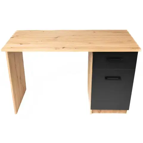 Moderné kancelárske stoly Písací Stôl Rico Artisan/Čierna