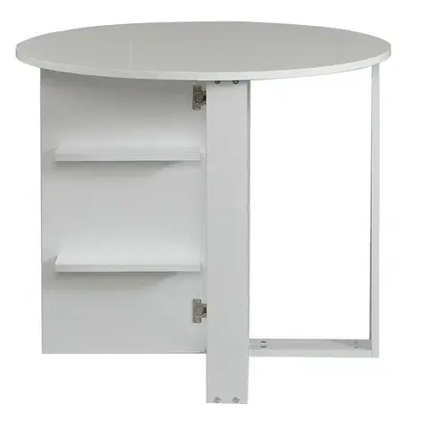 Konferenčné stolíky Skladací jedálenský stôl Middle Shiny White