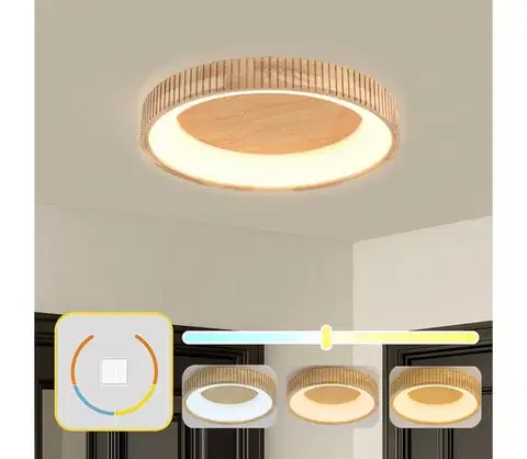 Svietidlá BRILAGI - LED stropné svietidlo FALCON WOOD MODERN LED/40W/230V pr. 60 cm, drevené BRI531