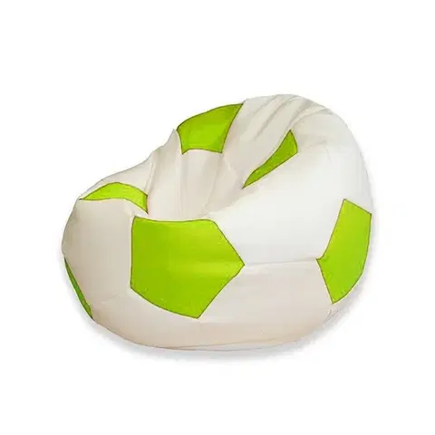 Sedacie vaky a kocky Sedací vak futbalová lopta XXL TiaHome - bielo limetková