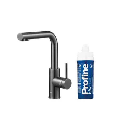 Kuchynské batérie KFA - Duero pure basic, filtrujúca s otočnou výtokovou armatúrou, PVD gunmetal šedá + profine blue s 6623-913-61