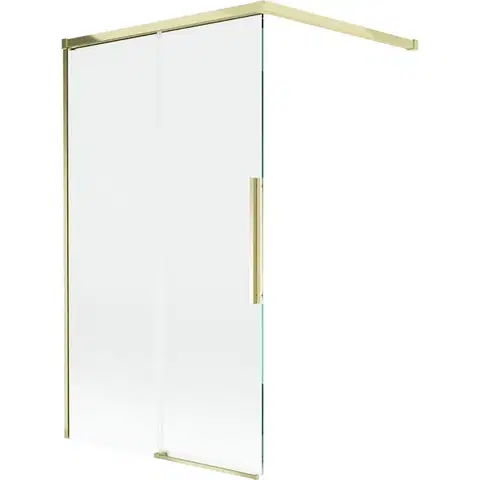 Sprchové dvere MEXEN/S - Rox vaňová zástena 2-krídlová posuvná 100 x 150, transparent, zlatá 8C9-100-003-50-00