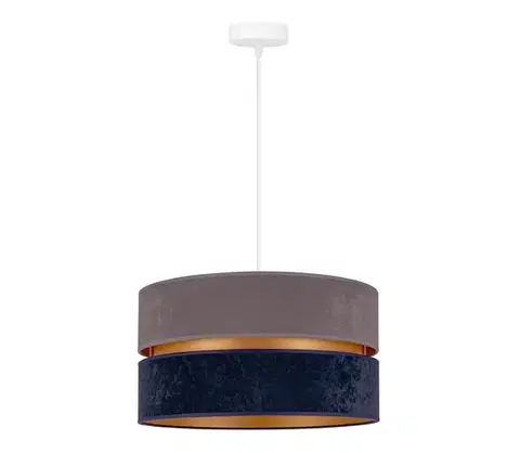 Svietidlá  - Luster na lanku DUO 1xE27/15W/230V pr. 40 cm modrá 8971