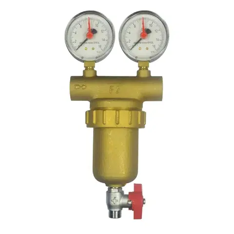 Doplnky do kúpeľne MEREO - Klum Samočistiaci filter mosadzný, vrátane manometrov 1/2" - MALGORANI WA202