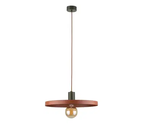 Svietidlá  Luster na lanku SILA 1xE27/15W/230V pr. 40 cm tehlová/zelená 10750