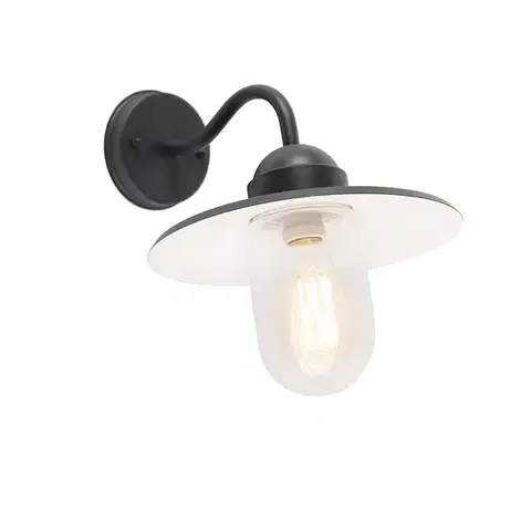 Nástenné osvetlenie Inteligentná rustikálna nástenná lampa antracit IP44 vrátane wifi E27 - Kansas