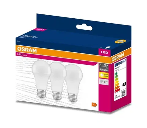 LED osvetlenie Sada 3x LED žiaroviek A60 E27/10W/230V 3000K - Osram 4058075630338