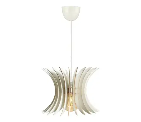 Svietidlá  Luster na lanku 1xE27/60W/230V biela pr. 20 cm 390FLH1550