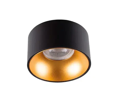Svietidlá  27575 - Podhľadové svietidlo MINI RITI 1xGU10/25W/230V čierna/zlatá 27575