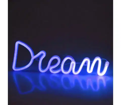 Svietidlá  LED Neónová nástenná dekorácia DREAM LED/3W/3xAA USB modrá 327109