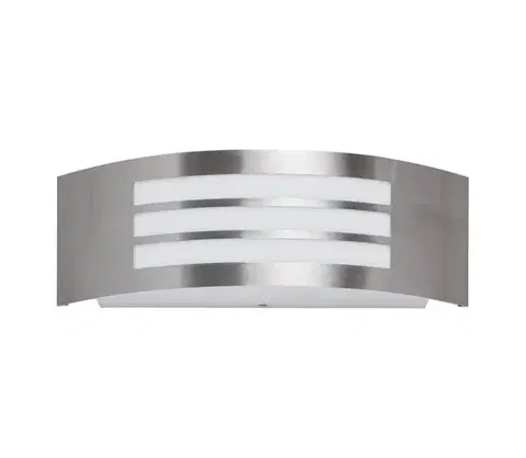 Záhradné lampy Rabalux 8410 - Nástenné svietidlo ROMA 1xE27/14W nerezová oceľ  8410
