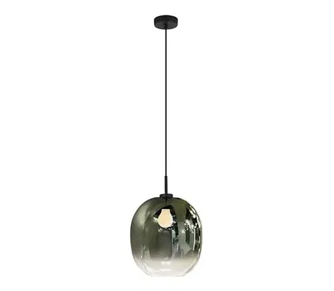 Svietidlá Viokef Lighting Závesné svietidlo MIRROR 1xE27/14W/230V dýmovo zelené 4345500