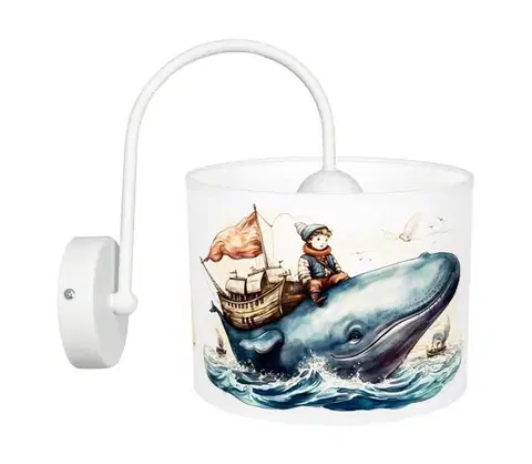 Svietidlá HEXE Detské nástenné svietidlo OCEAN 1xE27/60W/230V 0921