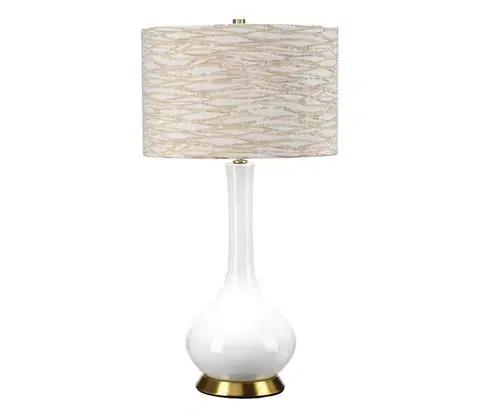 Lampy Elstead MILO-AB-TL-LANT - Stolná lampa MILO 1xE27/60W/230V béžová MILO-AB-TL-LANT