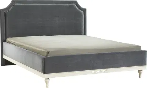 Postele TARANKO Florencja FL-1 160 posteľový rám tmavosivá (Velvet-B1 169) / vanilka