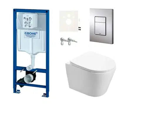 Záchody Cenovo zvýhodnený závesný WC set Grohe do ľahkých stien / predstenová montáž + WC SAT Infinitio SIKOGRSIN1S SIKOGRSIN1S