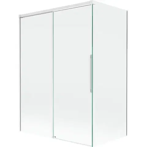 Sprchové dvere MEXEN/S - Rox vaňová zástena 2-krídlová posuvná 120 + 70 x 150, transparent, biela 8C9-120-070-20-00