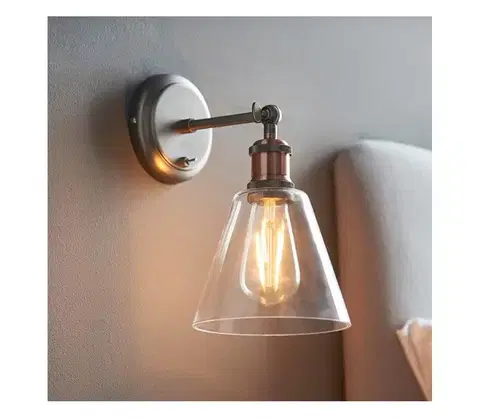 Svietidlá Endon 92874 -Nástenné bodové svietidlo HAL 1xE27/10W/230V bronz/medená/číra 92874