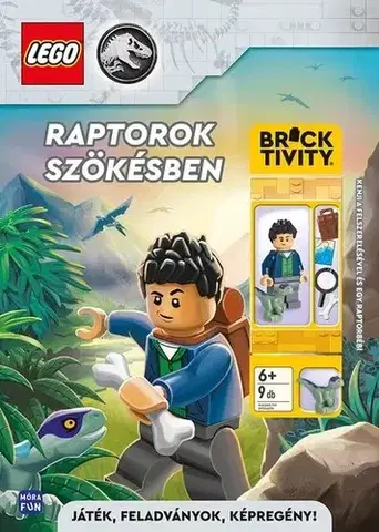 Pre deti a mládež - ostatné Lego Jurassic World: Raptorok szökésben - Kenji a felszerelésével és egy raptorbébi