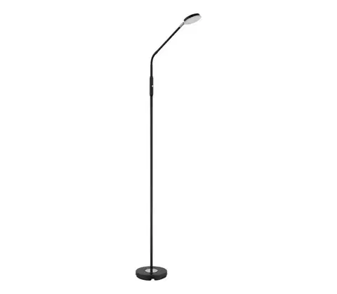 Lampy Globo 58504SS - LED stmievateľná dotyková stojacia lampa SILVIO LED/6,5W/230V čierna 58504SS