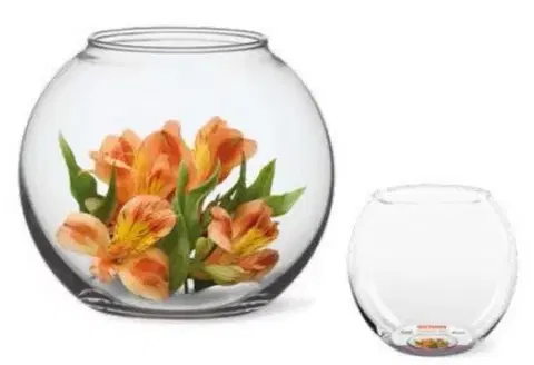 Dekoratívne vázy Kinekus Váza GLOBE guľa priemer 16,4 cm, číre sklo