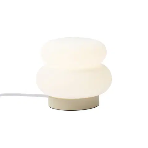 Stolné lampy Japandi stolná lampa béžová s opálovým sklom 15cm - Kumo