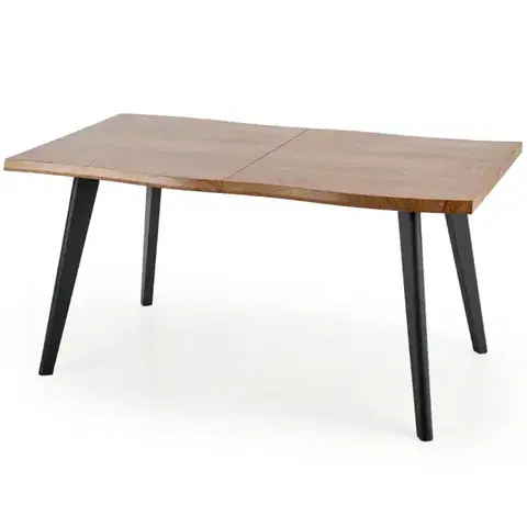Stoly v podkrovnom štýle Rozkladací stôl Dickson 150/210x90cm  Mdf/Drevo – Dub Naturalny/Čierna