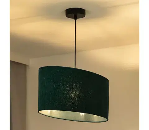 Svietidlá  - Luster na lanku OVAL 1xE27/15W/230V zelená 603508