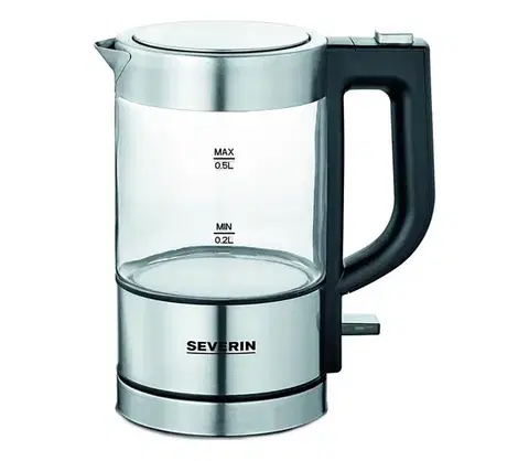 Predlžovacie káble Severin WK 3472 - Rýchlovarná kanvica 0,5 l 1100W/230V nerez/sklo WK 3472