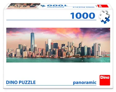 1000 dielikov Dino Toys Puzzle Manhattan za súmraku 1000 panoramic Dino