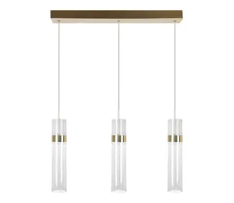 Svietidlá Light Prestige LED luster na lanku AMBIENTE 3xLED/6W/230V 3000/4000/6000K zlatý LP-1510/3L GD