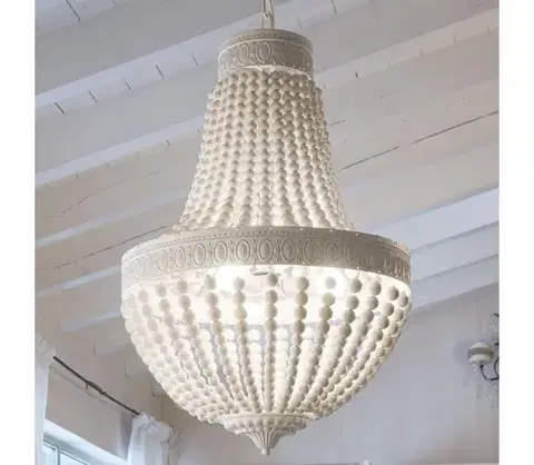 Svietidlá Ideal Lux - Luster na reťazi MONET 6xE14/40W/230V pr. 50 cm konope/biela 162751
