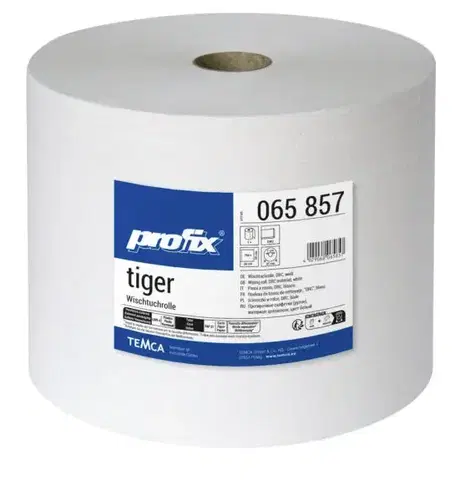 Doplnky do kúpeľne Papierové utierky v rolke Temca Profix Tiger T065857, 1-vrstvové, 34x29,5 cm EGT065857