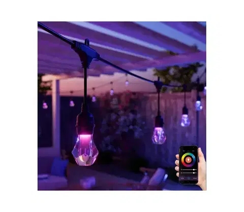LED osvetlenie Nanoleaf NF084K02-20SLO - stmievateľná LED girlanda RGBWIC, 20× LED, 15 m, Wi‑Fi, IP65 NF084K02-20SLO
