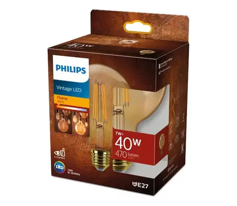 LED osvetlenie LED žiarovka VINTAGE Philips G95 E27/7W/230V 1800K TECOBB201