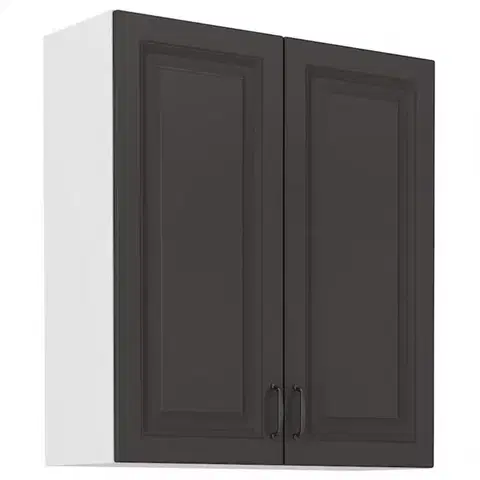 Kuchynské skrinky visiace Kuchynská skrinka STILO grafit mat/biely 80g-90 2f