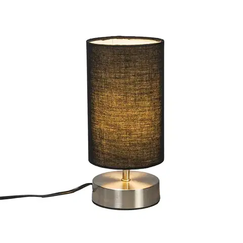 Stolné lampy Moderná stolná lampa čierna s oceľou - Milo 2