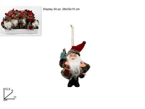 Vianočné dekorácie MAKRO - Santa 12,5cm