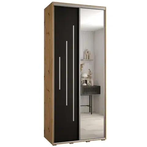 Šatníkové skrine Skriňa 45 Canaris 13 100 artisan/čierna/silver