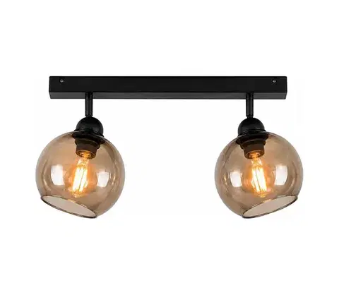 Svietidlá Keter Lighting Bodové svietidlo UNO 2xE27/60W/230V čierna 1219/22