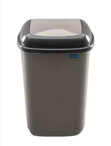 Odpadkové koše Kinekus Kôš na odpad preklápací 28L, plastový, QUATRO, mocca