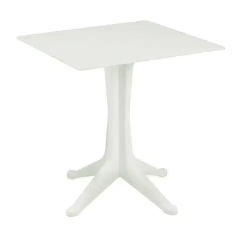 Záhradné stolíky Kinekus Stôl biely, 70x70cm, PONENTE